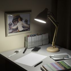 Настольный светильник ЭРА N-123-Е27-40W-BG бежевый | Настольные светильники под лампу