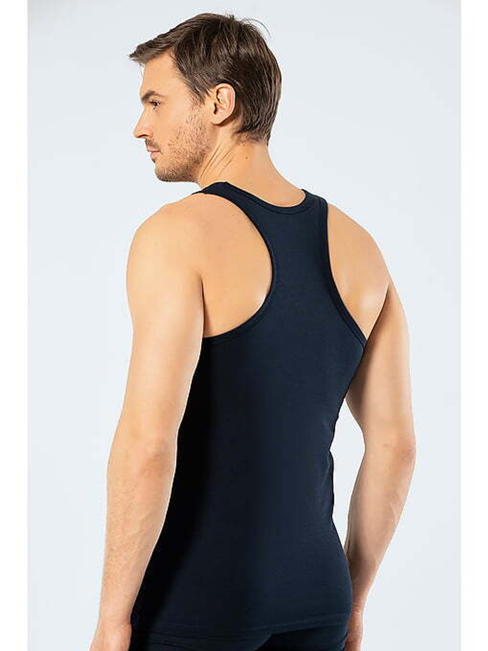 Майка мужская борцовка темно-синий