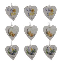 GAEM Набор из 9-ти изделий декоративных подвесных "Сердце" (5*0,5*6), L19,5 W6,5 H2 см