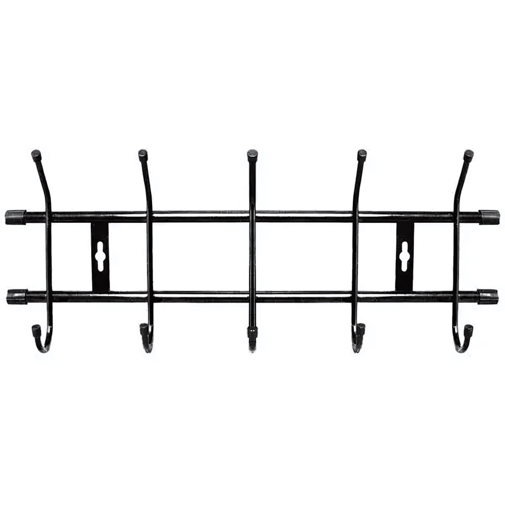 Вешалка настенная 5 крючков, 484, Черный, ВН5