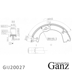 Колодки барабанные HYUNDAI/KIA GANZ GIJ20027
