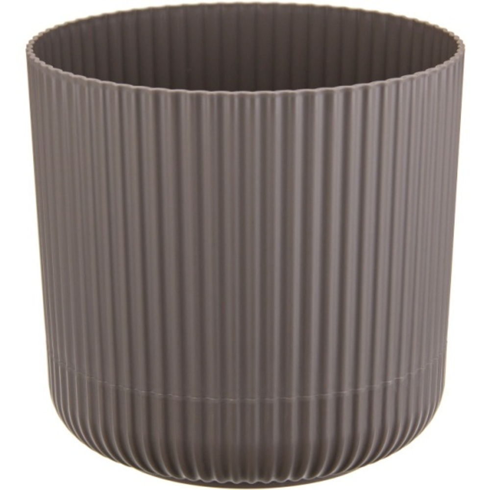 Кашпо Вельвет 2,5л d160мм французcкий серый с поддоном М-пластика