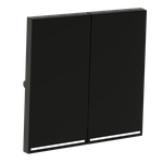 Клавиши для выключателя/переключателя двухклавишного с подсветкой, S70 (черный матовый)