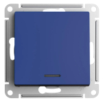 ATLASDESIGN 1-клавишный ВЫКЛЮЧАТЕЛЬ с подсветкой, сх.1а, 10АХ, механизм, АКВАМАРИН