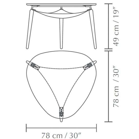 Журнальный столик Umage Hang Out, дуб, сталь