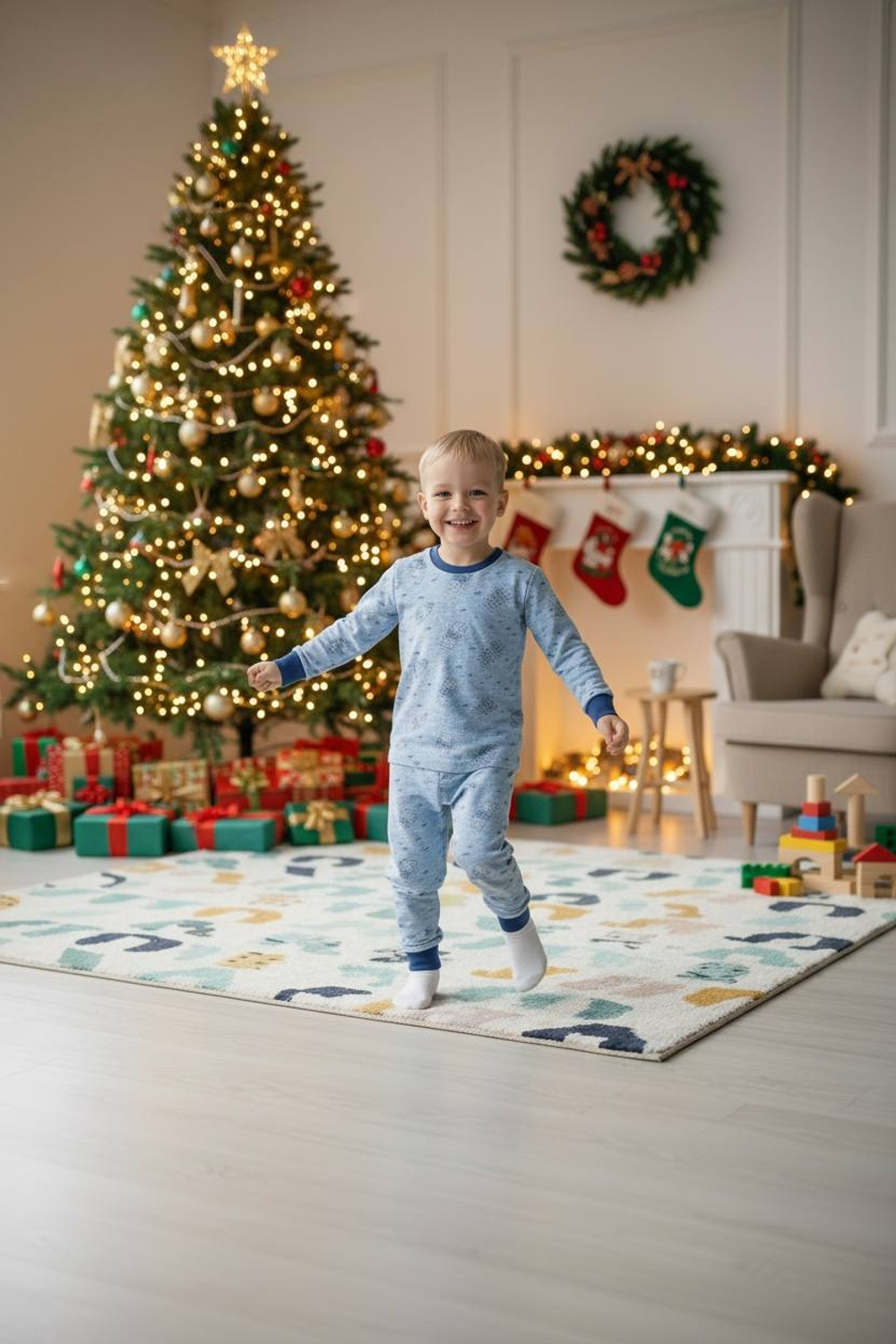 Пижама детская 100% хлопок голубая