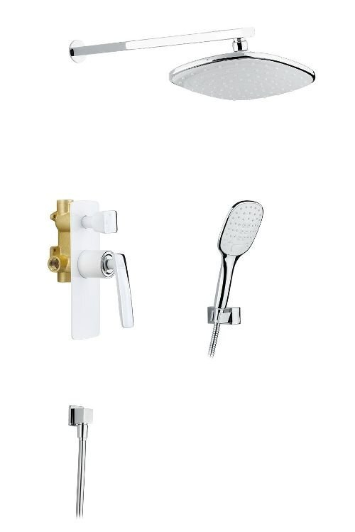 Душевой комплект Timo Helmi SX-4069/00-16SM chrome white, 2-х режимная, белый/хром