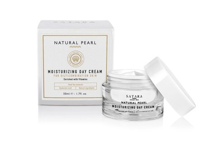 Зволожуючий денний крем для жирної та комбінованої шкіри Satara Natural Pearl / Moisturizing Day Cream for Oily & Combination Skin NP