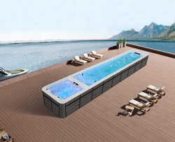 Длинный гидромассажный спа бассейн Victoria Star VS-GT1200 с двумя чашами и подогревом