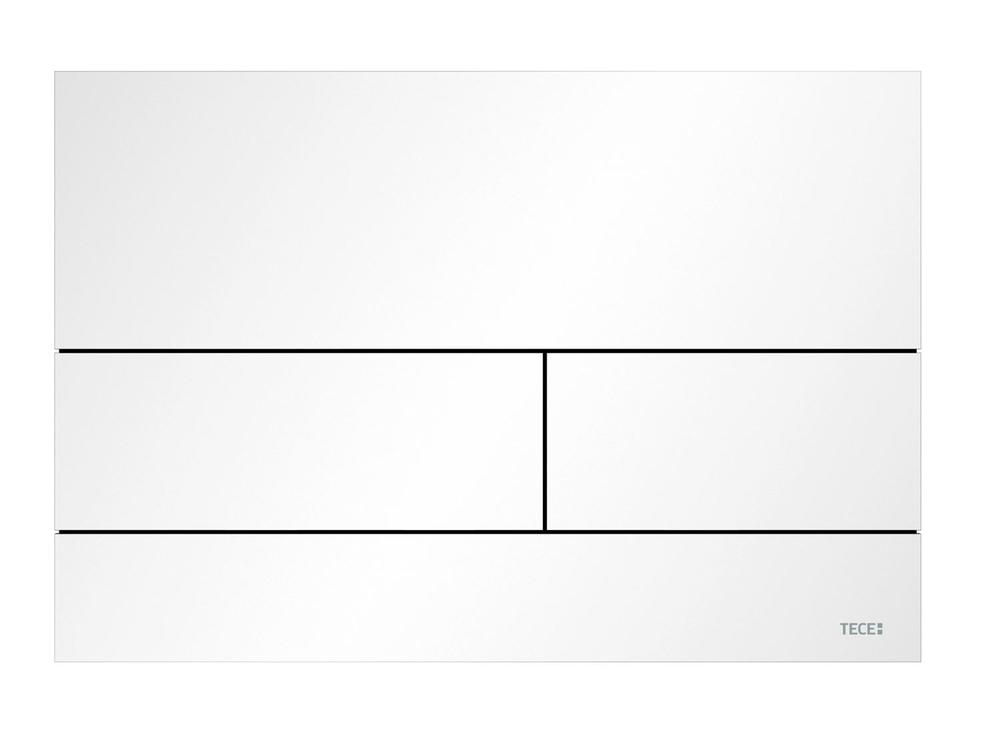 Металлическая панель смыва унитаза TECEsquare II для системы с двойным смывом, цвет белый матовый