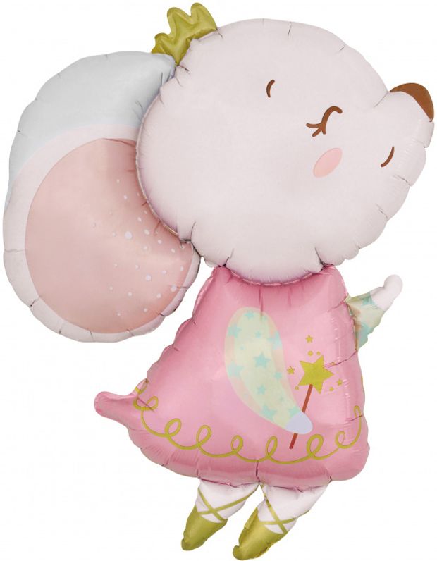 Шар-фигура, фольга, "Мышка принцесса" (Falali), 35"/89 см, инд. уп. (БГ-28)
