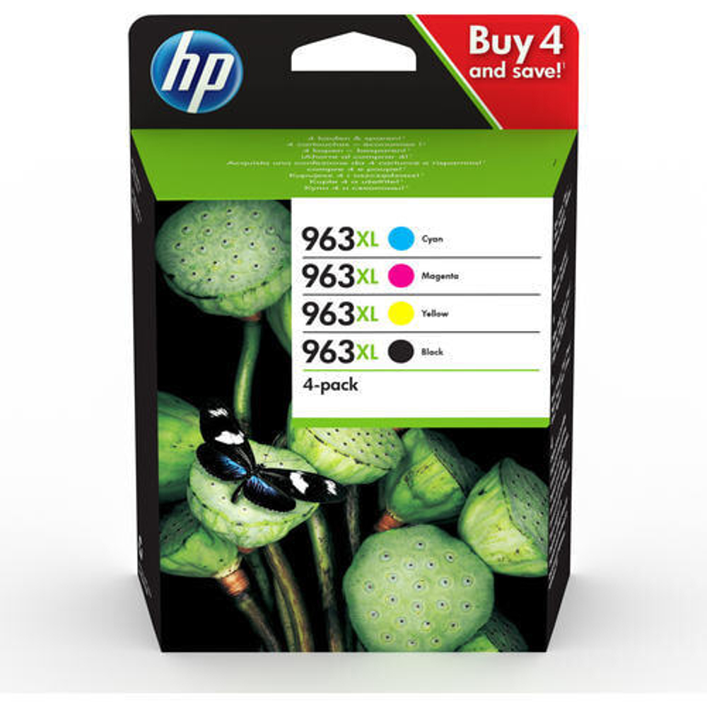 HP 963XL Подлинный Черный, Голубой, Пурпурный, Желтый 4 шт 3YP35AE