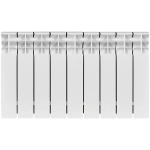 Радиатор биметаллический STOUT TITAN 350 - 9 секций (подключение боковое, цвет белый)