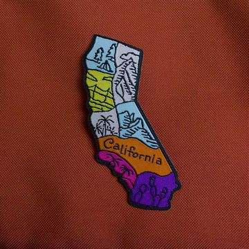Термонаклейка на рюкзак и на одежду. California