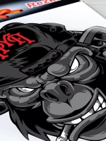 Наклейка - Черная обезьяна