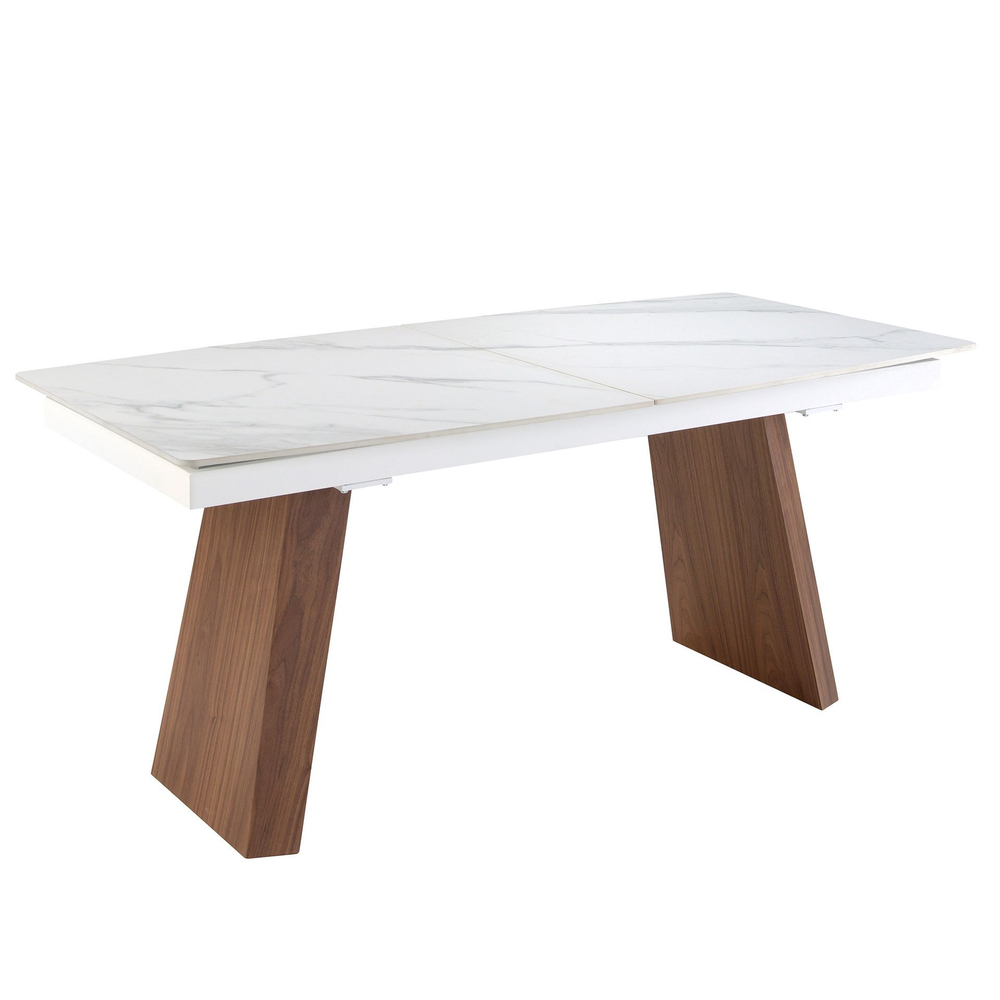 Раздвижной обеденный стол 1134/DT980 из керамики в мраморной отделке