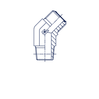 Штуцер FC45 D12 ORFS 13/16 - NPTF 1/2