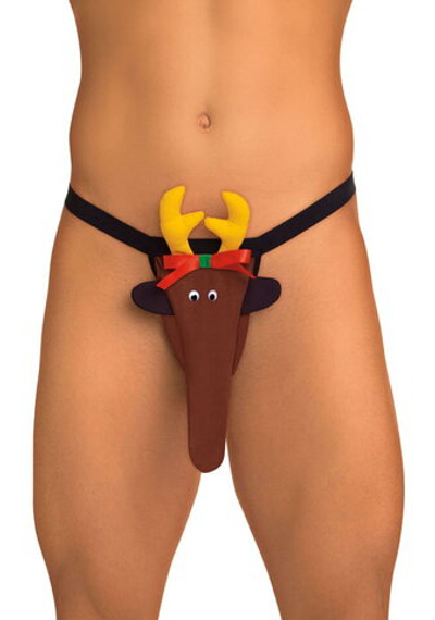 Мужские стринги с оленем (Размер: S-M-L) (Цвет: коричневый)