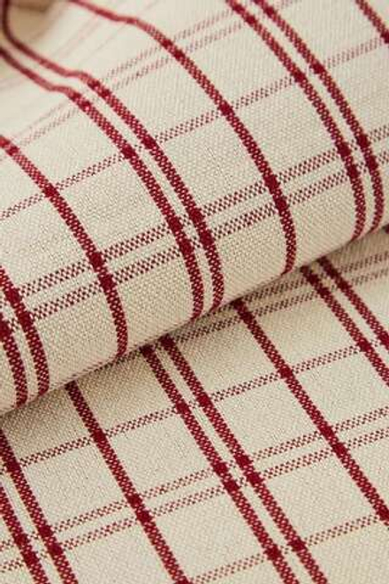 ZARA HOME ДОРОЖКА ДЛЯ СТОЛА ИЗ ХЛОПКА В КЛЕТКУ, ГРАНАТОВЫЙ