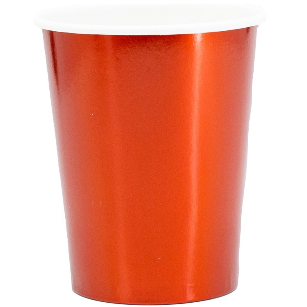 Стакан фольг красный 250мл 6шт/G