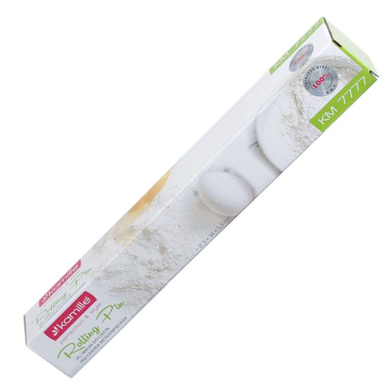 Скалка 38 см. из нержавеющей стали Kamille KM-7777