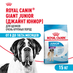 Royal Canin Giant Junior Корм сухой для щенков очень крупных пород возраст от 8 до 18/24 месяцев 15 кг