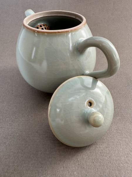 Чайник бирюза с трещенками, 150мл