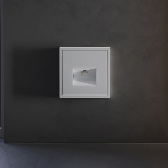 Накладка для розетки компьютерной RJ45 кат.6, S70 (серый)