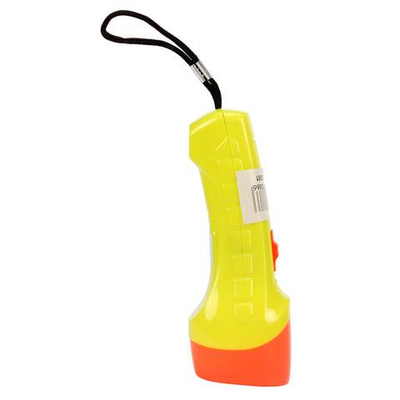 Фонарик пластиковый брелок 10 см, 4 цвета микс, с-30981