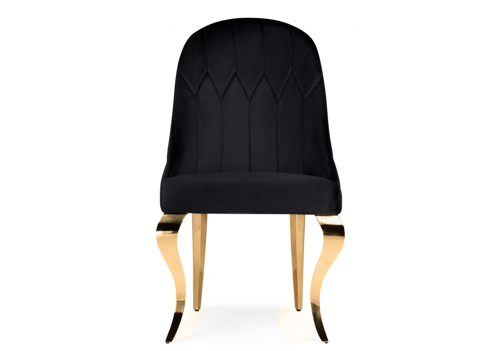 Стул на металлокаркасе Woodville Gustav black, gold