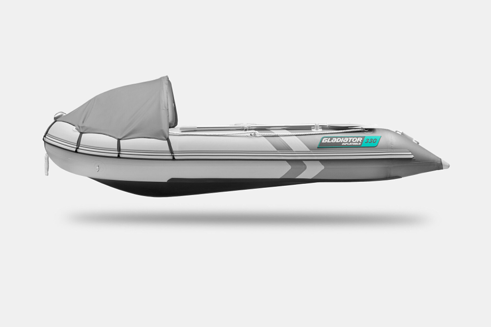Надувная лодка GLADIATOR C330AL светло-темносерый