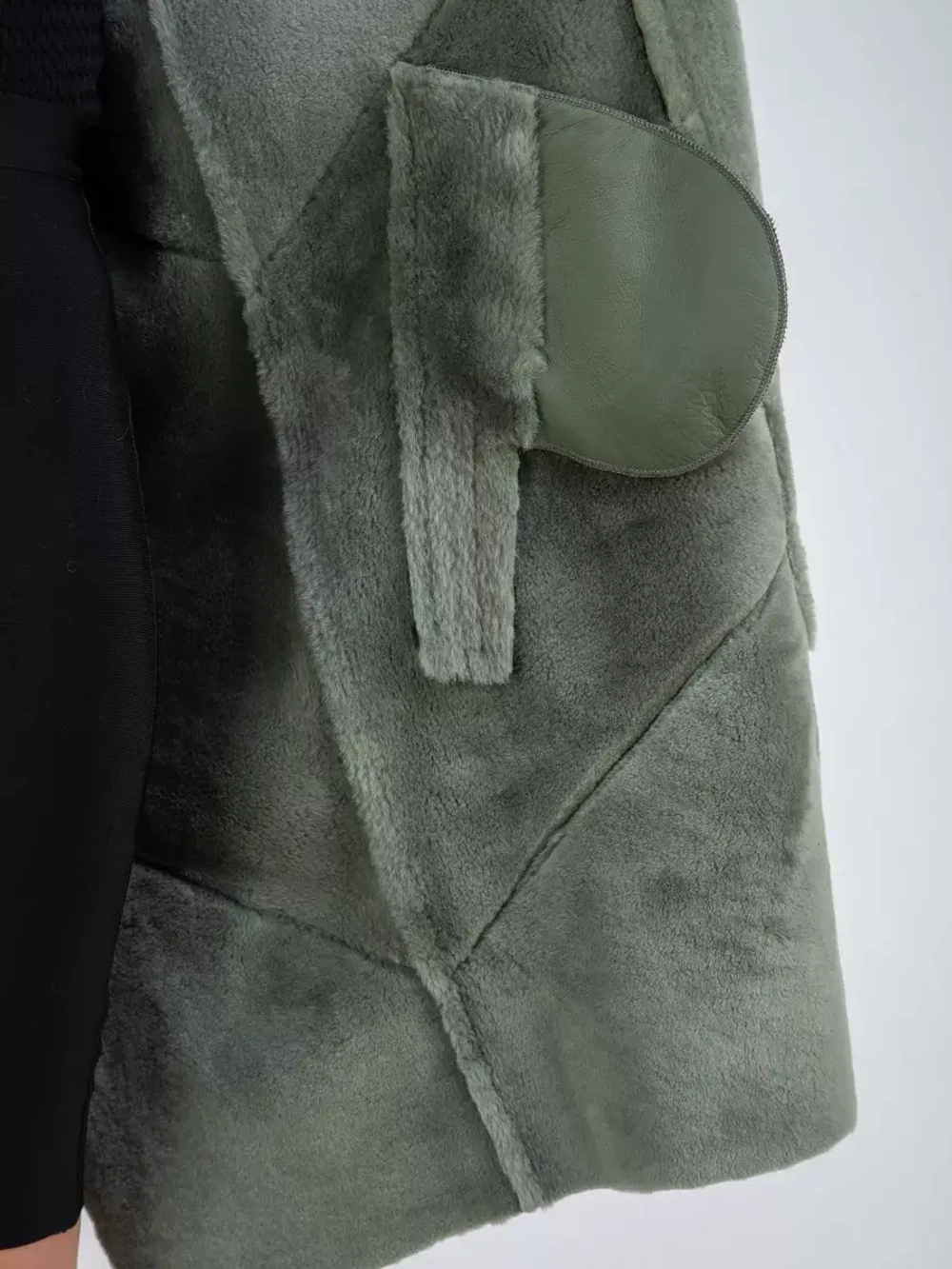 Дубленка зима натуральная удлиненная с капюшоном