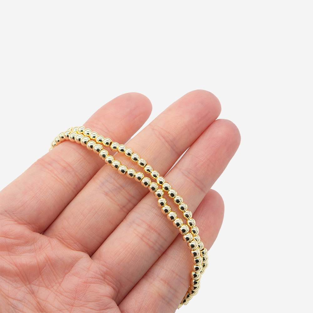 Гематин (гематит), оттенок "Светлое золото", шар (разделитель) 3,3мм