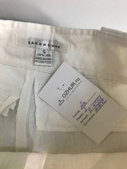 Бриджи Zara из льна белые, маркировка S, визуально 44 размер, новые