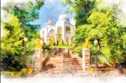 Открытки почтовые Железноводск (акварель)