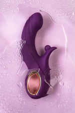 Фиолетовый вибратор Julli с функций Up Down - 20,5 см.