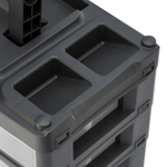 Органайзер для хранения с выдвижными лотками 310х150х260мм, 4 секции, пластик Stels