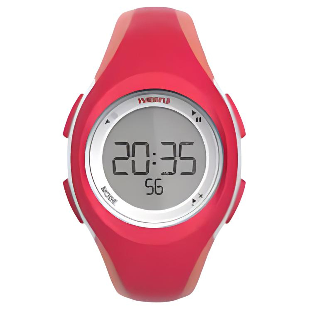 DECATHLON Wrist Watch Electronic Movement Resin Strap 34mm Gray Dial Kids"