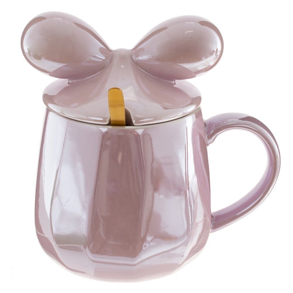 GAEM Кружка с крышкой и ложкой, 360 мл, L8 W8 H9 см