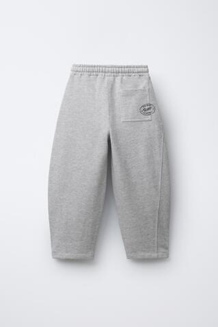 ZARA X CHAMPION ® БРЮКИ ФЛИСОВЫЕ BALLOON, БЕЖЕВЫЙ МЕЛАНЖ