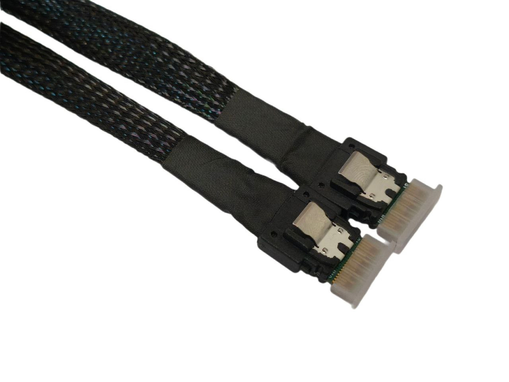 Кабель SLIMLINE SAS 4i SFF-8654 - SLIMLINE SAS 4i SFF-8654 1.0 м