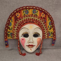 Интерьерная малая маска Полосочка