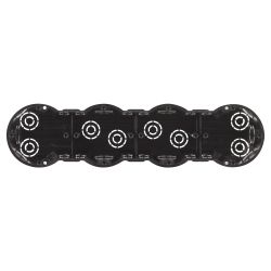 Коробка установочная ЭРА KUT-4-70-45 черная 4х местная 283х70х45мм для твердых стен саморезы IP30