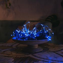 ULD-S1000-100-DTA-RC RGB IP44 Гирлянда светодиодная. 10м. 100 светодиодов. RGB свет. Пульт ДУ в-к. Провод прозрачный. ТМ Uniel