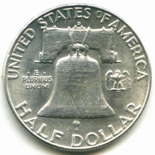 1/2 доллара США 1962 год XF-AU (Франклин)