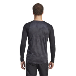 Мужское теннисное поло adidas Paris Long Sleeve Men - Dark Grey, Black