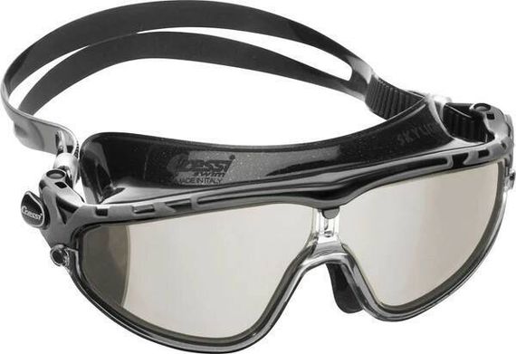 Очки для плавания Cressi Skylight Черный силикон Black Черные с зеркальными линзами