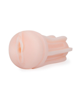 Телесный мастурбатор в виде вагины в пластиковой колбе (Цвет: телесный)