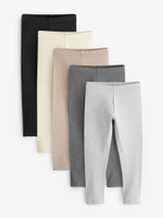 Легинсы для девочки Next T33-661, 5 шт., Черный, Бежевый, Серый