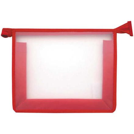 Папка для тетрадей 1 отделение А5 на молнии Спейс, пластик, красный кант